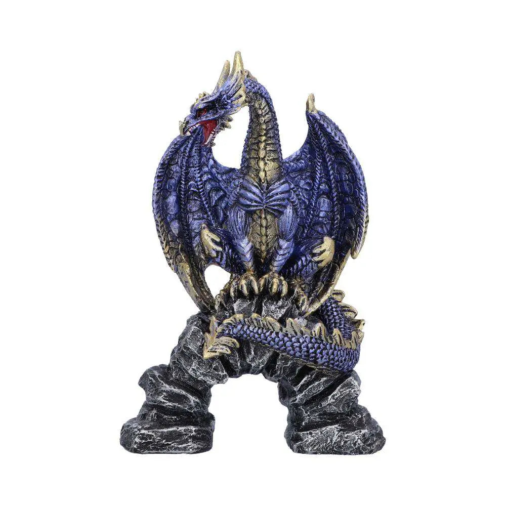 NEMESIS NOW DRAGON FIGURINE METALLIC BLUE ACKO FIGURA 15.5 cm