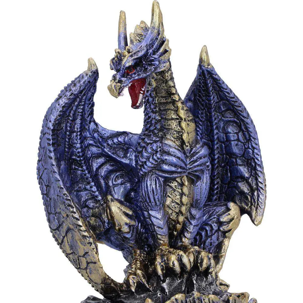 NEMESIS NOW DRAGON FIGURINE METALLIC BLUE ACKO FIGURA 15.5 cm