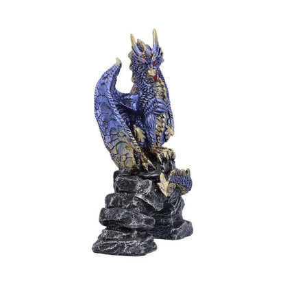 NEMESIS NOW DRAGON FIGURINE METALLIC BLUE ACKO FIGURA 15.5 cm