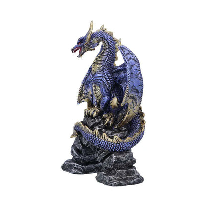 NEMESIS NOW DRAGON FIGURINE METALLIC BLUE ACKO FIGURA 15.5 cm