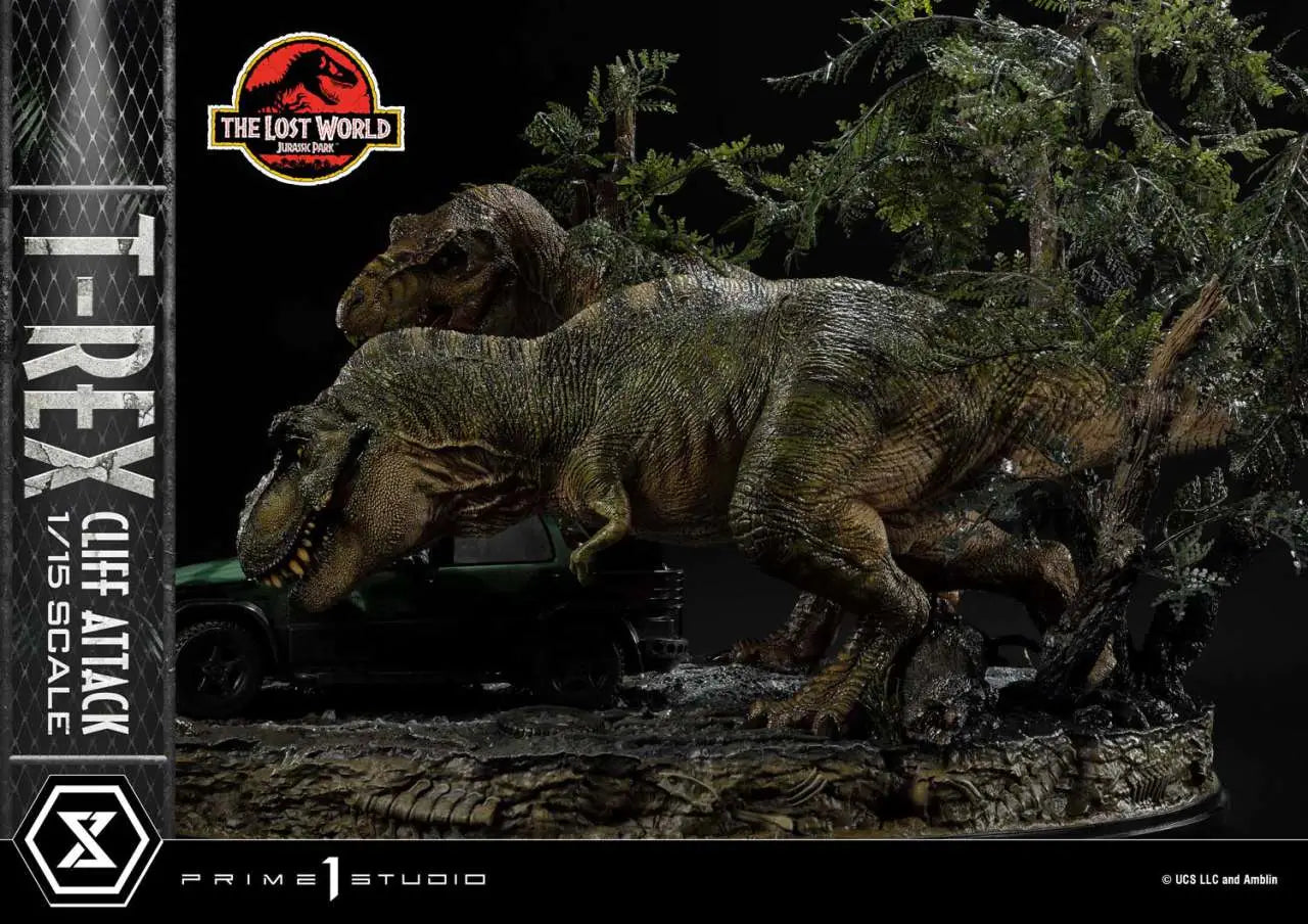 PRIME 1 JP LOST WORLD T-REX CLIFF ATTACK BONUS STATUA 53 cm