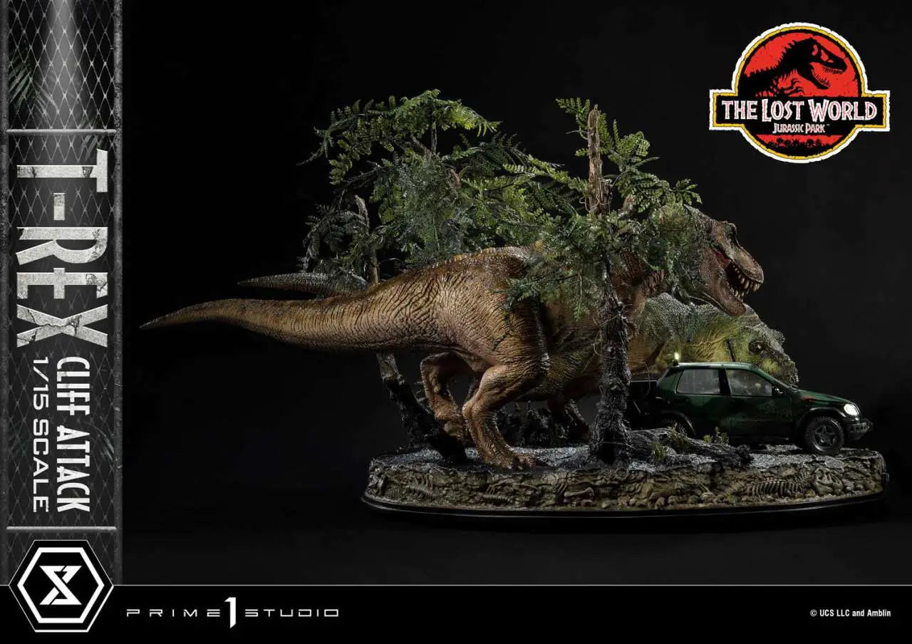 PRIME 1 JP LOST WORLD T-REX CLIFF ATTACK BONUS STATUA 53 cm