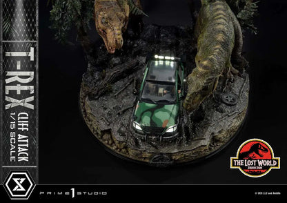PRIME 1 JP LOST WORLD T-REX CLIFF ATTACK BONUS STATUA 53 cm