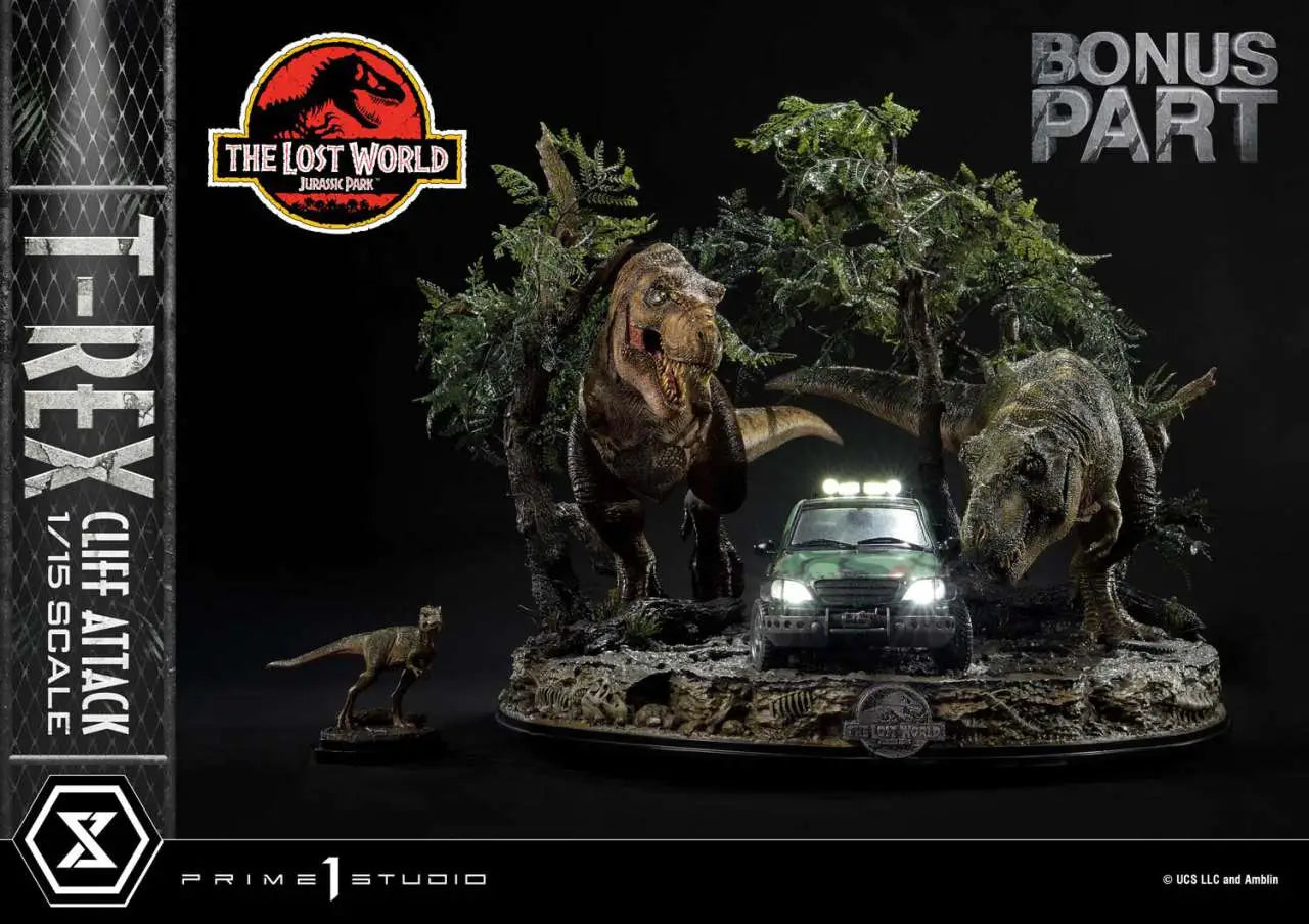 PRIME 1 JP LOST WORLD T-REX CLIFF ATTACK BONUS STATUA 53 cm