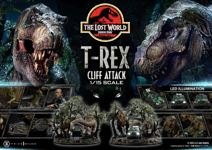 PRIME 1 JP LOST WORLD T-REX CLIFF ATTACK BONUS STATUA 53 cm