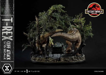 PRIME 1 JP LOST WORLD T-REX CLIFF ATTACK BONUS STATUA 53 cm