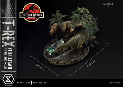 PRIME 1 JP LOST WORLD T-REX CLIFF ATTACK BONUS STATUA 53 cm
