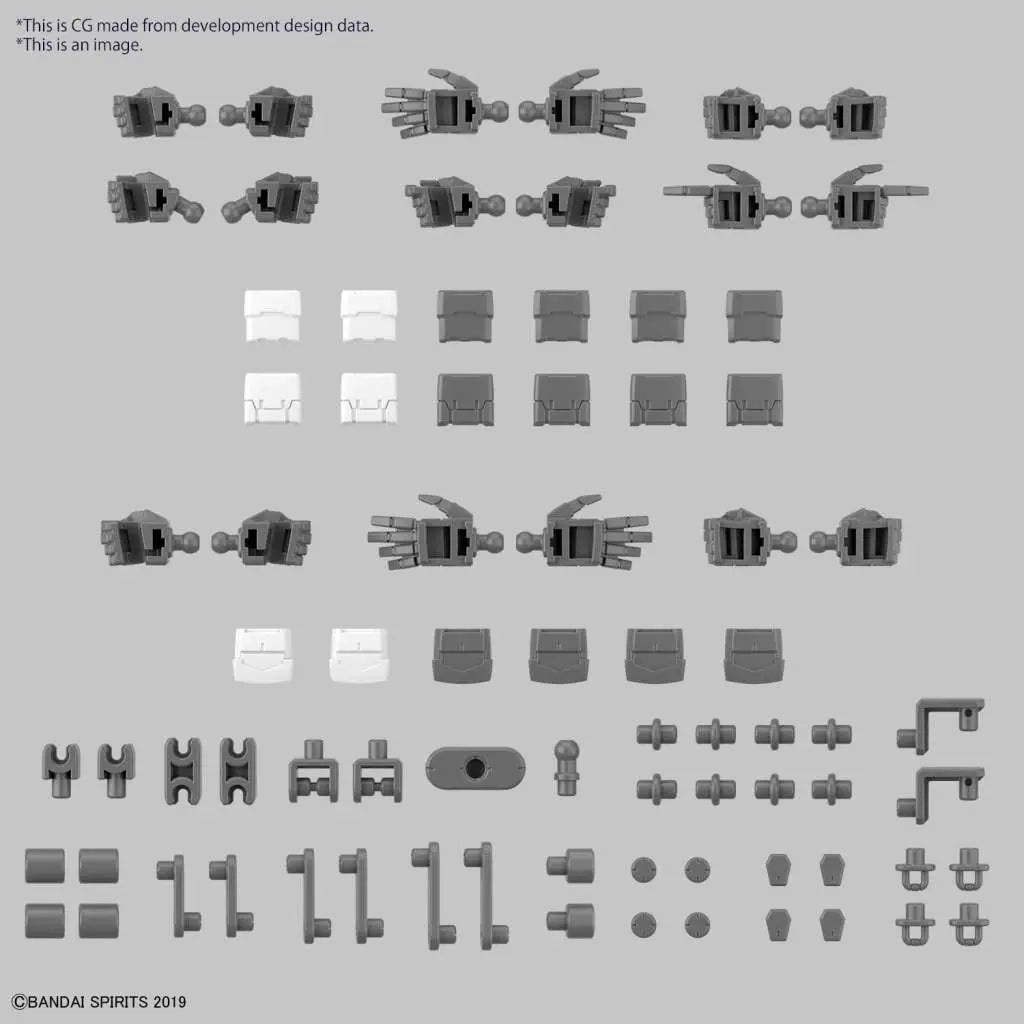 BANDAI 30MM OP PARTS SET 12 HAND PARTS 1/144 MODEL KIT -