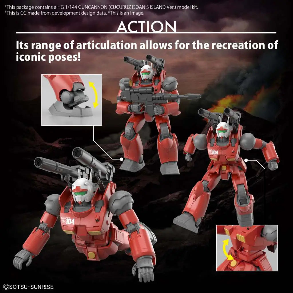BANDAI HG GUNCANNON CUCURUZ DOAN 1/144 MODEL KIT 13 cm