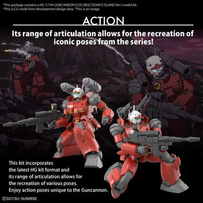 BANDAI HG GUNCANNON CUCURUZ DOAN 1/144 MODEL KIT 13 cm