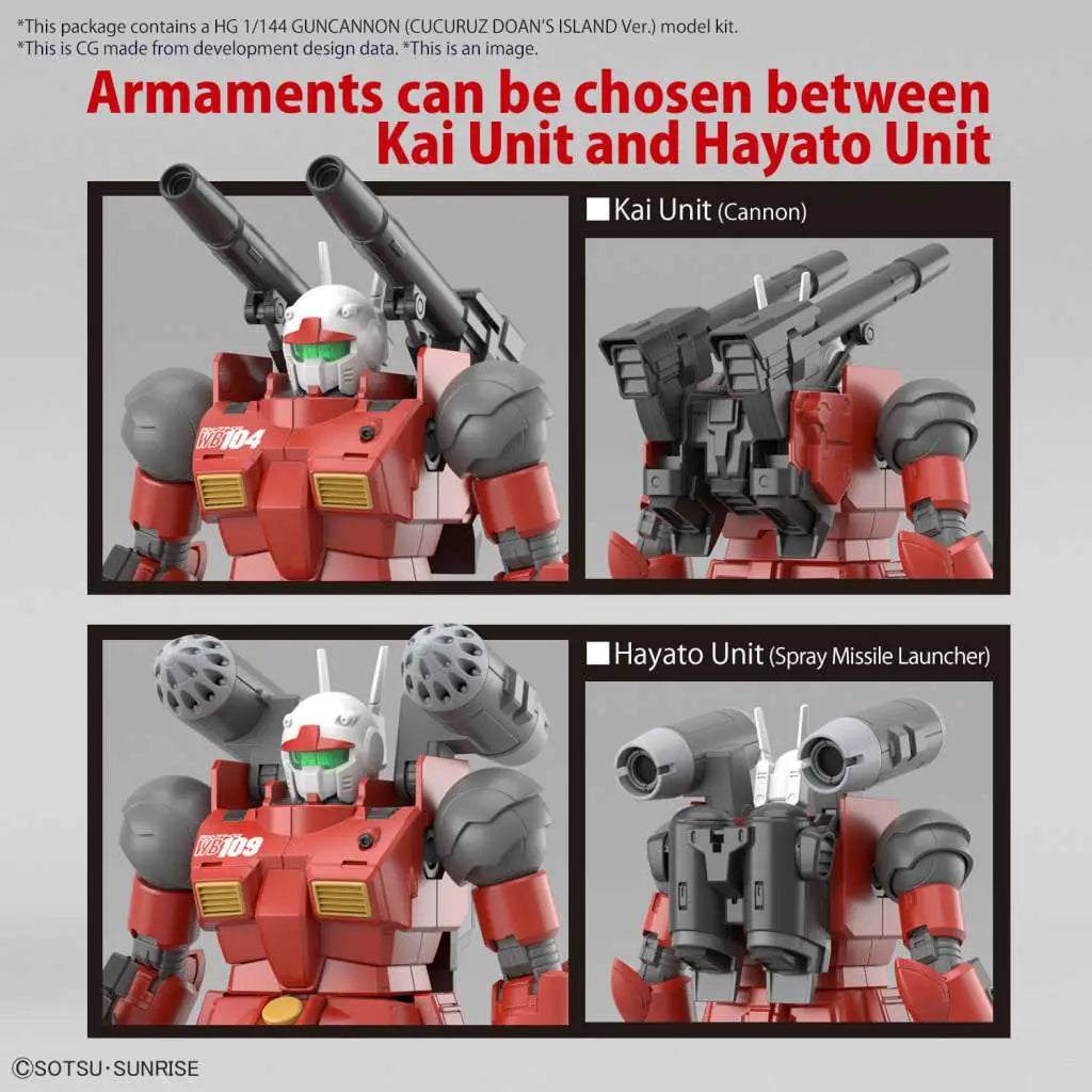 BANDAI HG GUNCANNON CUCURUZ DOAN 1/144 MODEL KIT 13 cm
