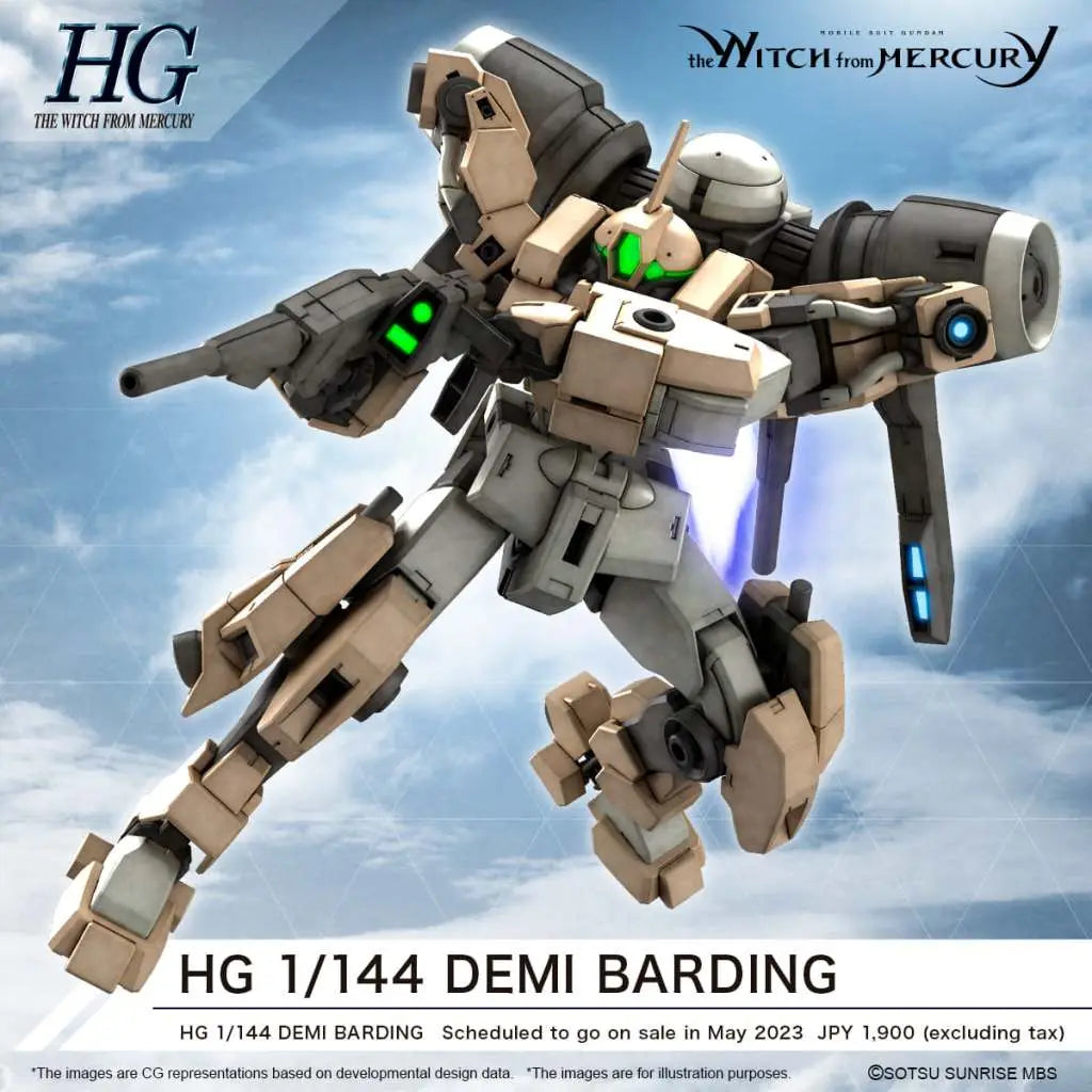 BANDAI HG DEMI BARDING 1/144 MODEL KIT 13 cm