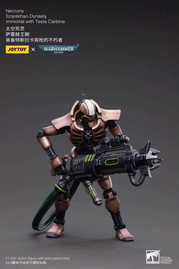 JOYTOY - WARHAMMER WH40K NECRONS IMMORT TESLA CARBINE ACTION FIGURE 12 cm