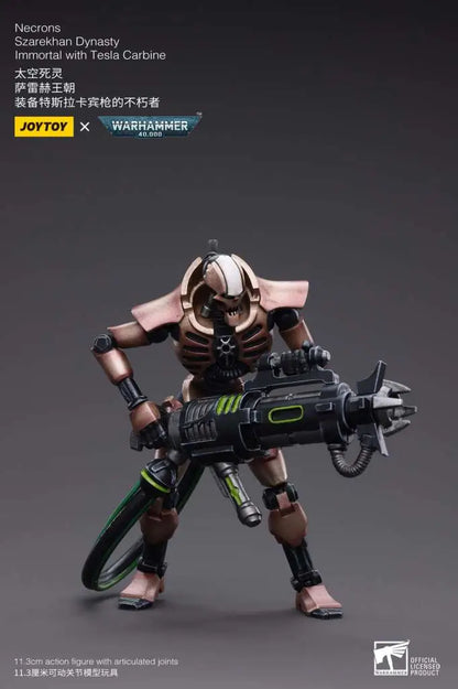 JOYTOY - WARHAMMER WH40K NECRONS IMMORT TESLA CARBINE ACTION FIGURE 12 cm