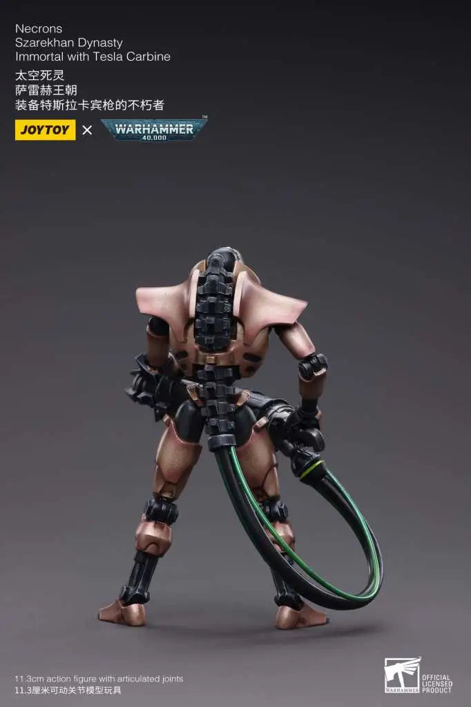 JOYTOY - WARHAMMER WH40K NECRONS IMMORT TESLA CARBINE ACTION FIGURE 12 cm