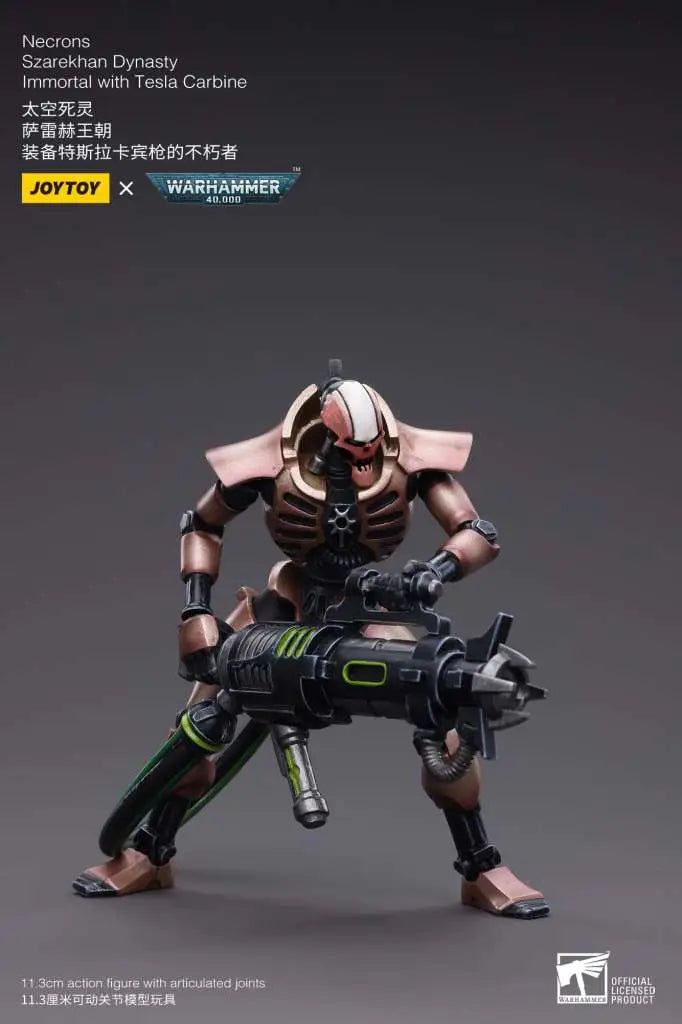 JOYTOY - WARHAMMER WH40K NECRONS IMMORT TESLA CARBINE ACTION FIGURE 12 cm
