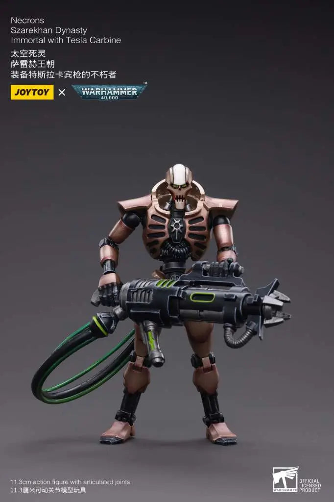 JOYTOY - WARHAMMER WH40K NECRONS IMMORT TESLA CARBINE ACTION FIGURE 12 cm