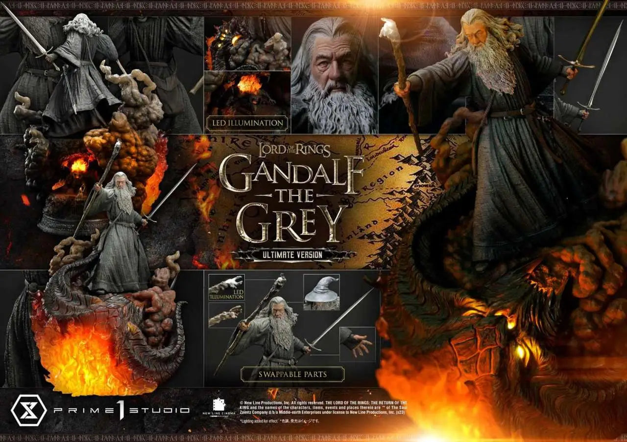 PRIME 1 LOTR GANDALF GREY ULTIM VER STATUA 80 cm