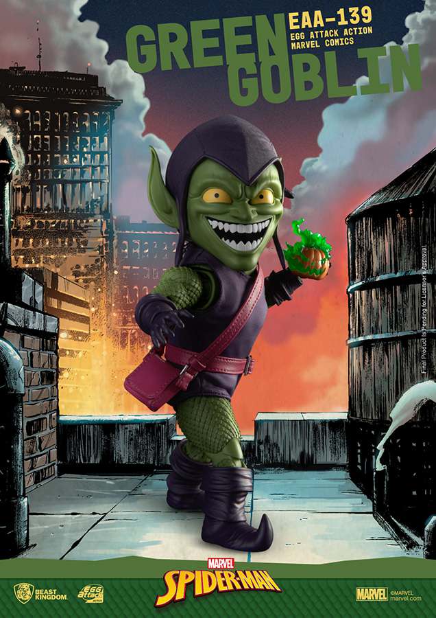 BEAST KINGDOM GREEN GOBLIN - MARVEL EGG ATTACK COMICS ACTION FIGURE 16 cm