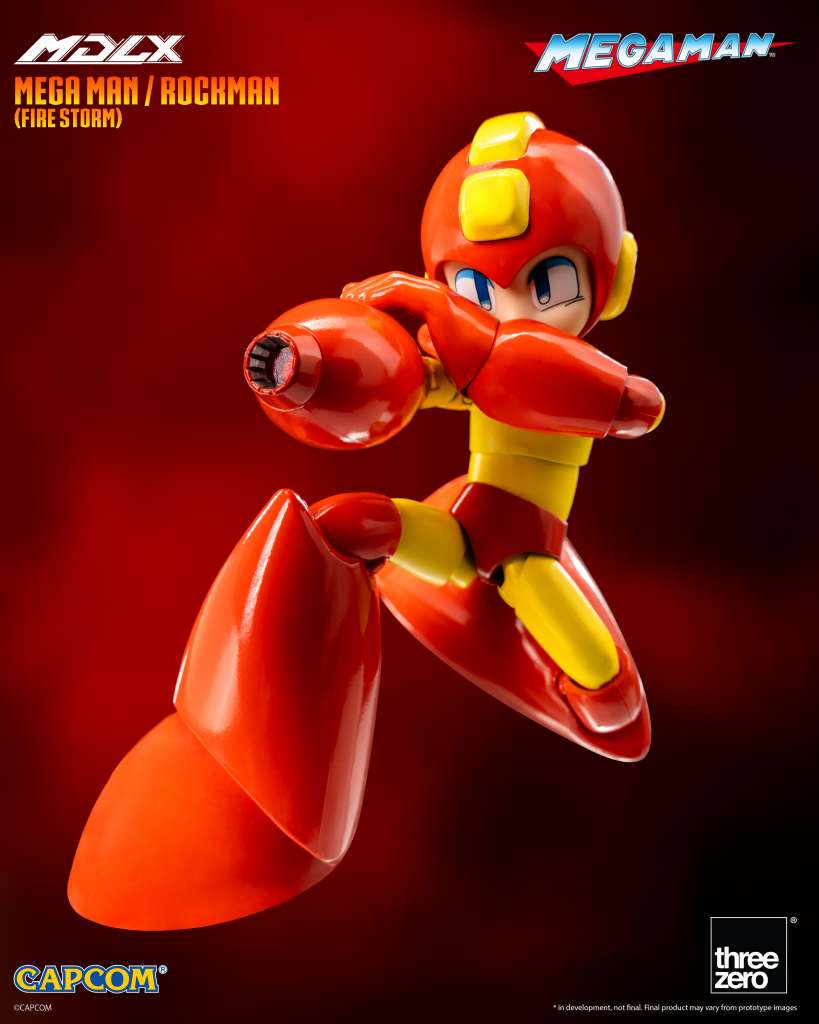 THREEA TOYS/THREEZERO MEGA MAN FIRE STORM MDLX AF ACTION FIGURE 10 cm