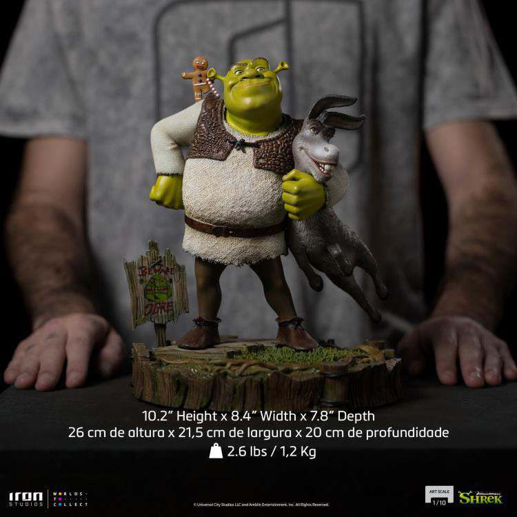 IRON STUDIOS SHREK + DONKEY 1/10 STATUA 26 cm