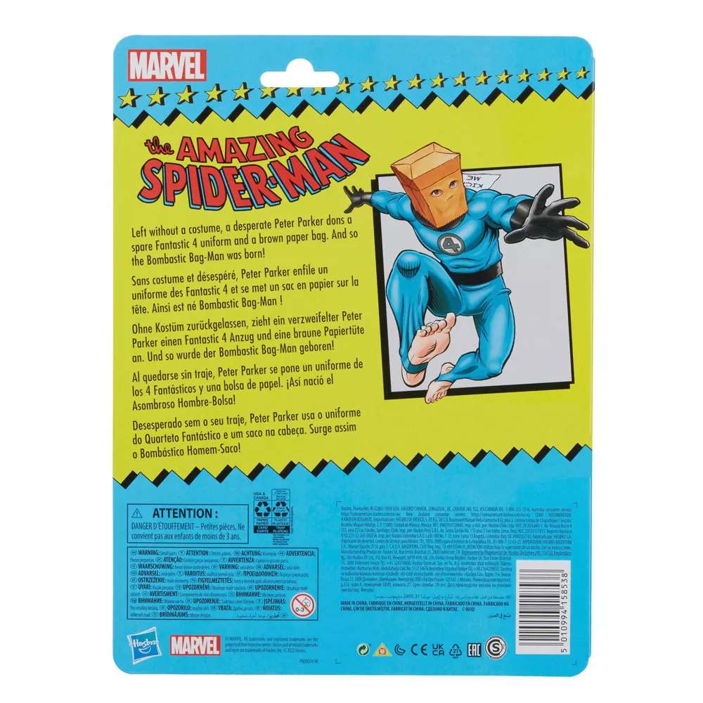 THE AMAZING SPIDER-MAN MARVEL LEGENDS SERIES ACTION FIGURA 2022 BOMBASTIC BAG-MAN 15 CM HASBRO