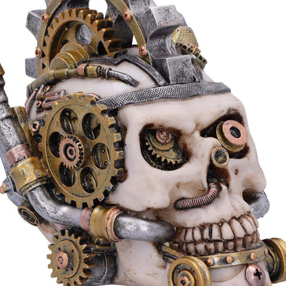 STEAMPUNK MECHANICAL METAL HEAD SKULL