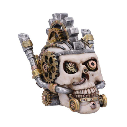 STEAMPUNK MECHANICAL METAL HEAD SKULL