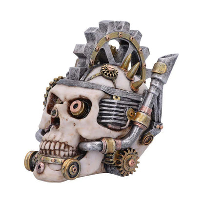 STEAMPUNK MECHANICAL METAL HEAD SKULL