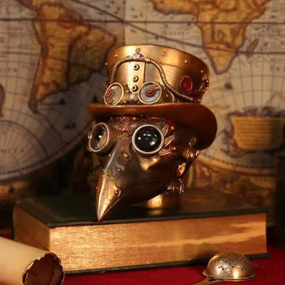 NEMESIS NOW STEAMPUNK AUTOMATON APOTHECARY DOC SKULL FIGURA 20.05 cm