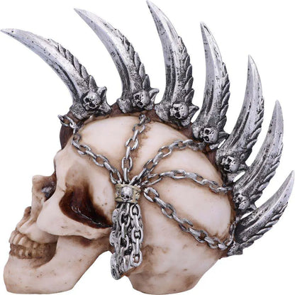 NEMESIS NOW STEAMPUNK CHAIN BLADE MOHICAN KNIF SKULL FIGURA