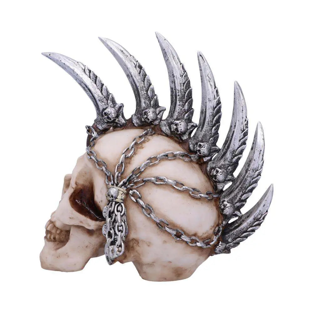 NEMESIS NOW STEAMPUNK CHAIN BLADE MOHICAN KNIF SKULL FIGURA