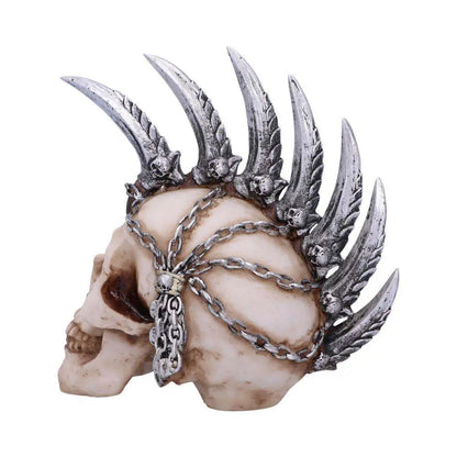 NEMESIS NOW STEAMPUNK CHAIN BLADE MOHICAN KNIF SKULL FIGURA