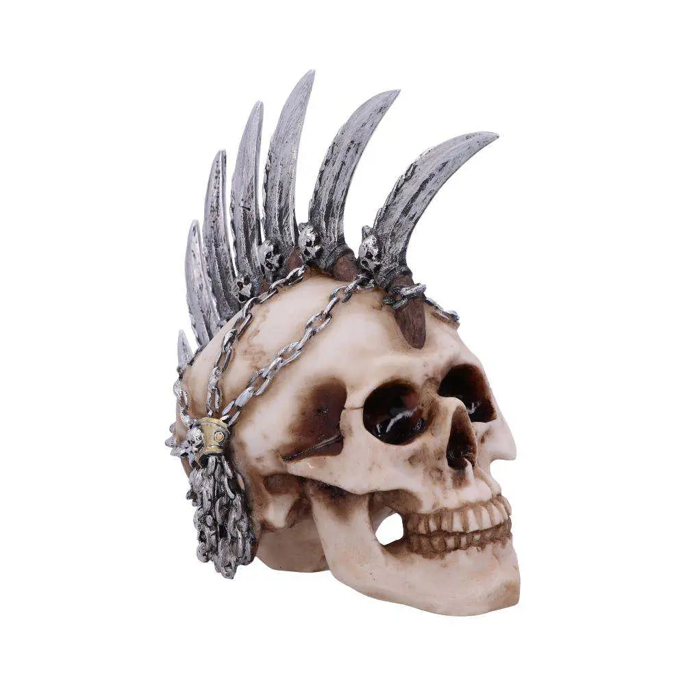 NEMESIS NOW STEAMPUNK CHAIN BLADE MOHICAN KNIF SKULL FIGURA