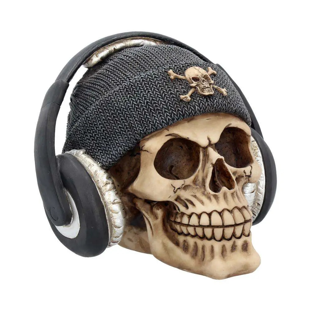 SKULL WITH HAT DEAD BEAT (GREY)