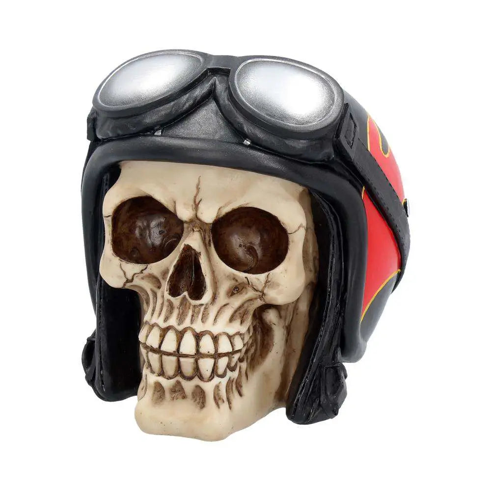 SKULL WITH HAT HELL FIRE BIKER HELMET