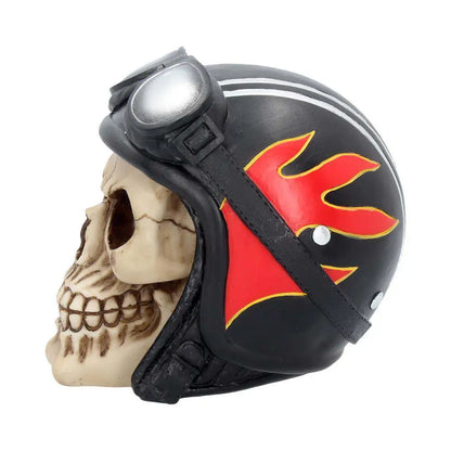 SKULL WITH HAT HELL FIRE BIKER HELMET