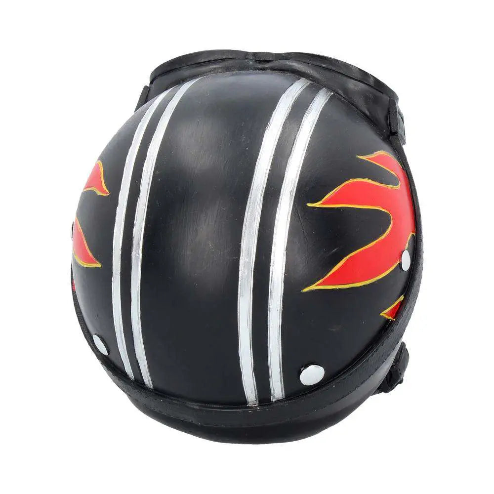 SKULL WITH HAT HELL FIRE BIKER HELMET