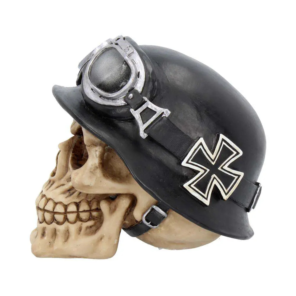 SKULL WITH HAT IRON CROSS HELMET BIKER