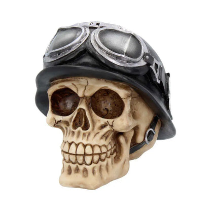 SKULL WITH HAT IRON CROSS HELMET BIKER