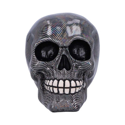 SKULL ORNAMENT HOLOGRAPHIC SILVER