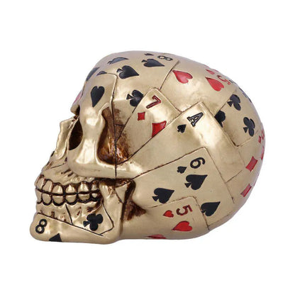 SKULL ORNAMENT HAND GOLDEN PLAYING CARD
