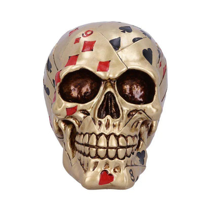 SKULL ORNAMENT HAND GOLDEN PLAYING CARD