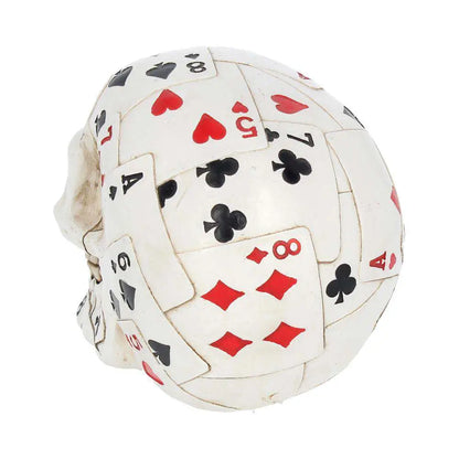 NEMESIS NOW SKULL ORNAMENT HAND PLAYING CARD STATUA 15 cm