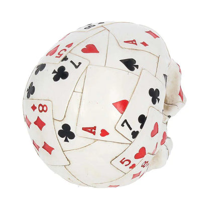 NEMESIS NOW SKULL ORNAMENT HAND PLAYING CARD STATUA 15 cm