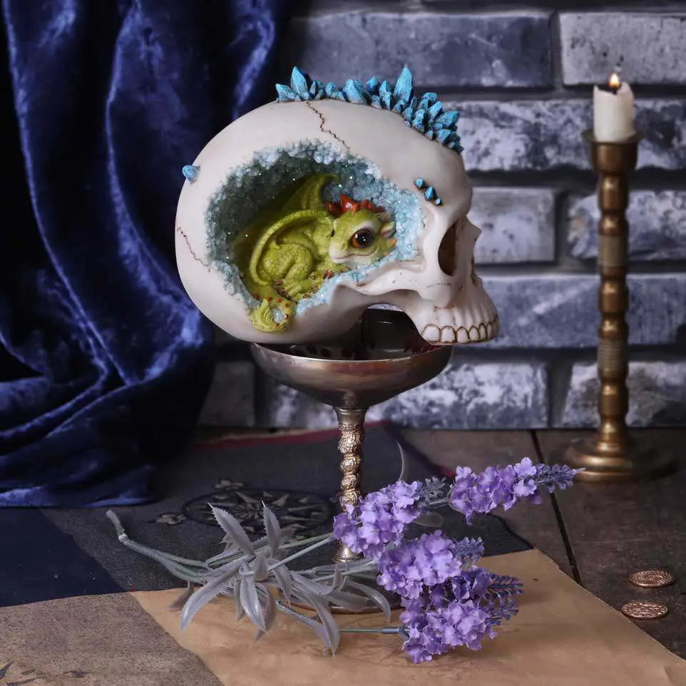 SKULL CRYSTAL CAVE BLUE DRAGON