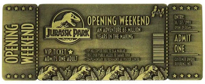 FANATTIK JURASSIC PARK 30TH ANN.LTD.ED. TICKET REPLICA