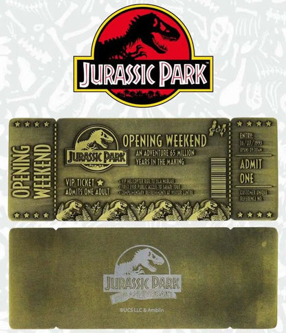 FANATTIK JURASSIC PARK 30TH ANN.LTD.ED. TICKET REPLICA