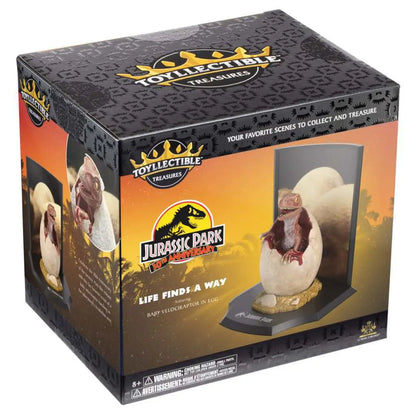 NOBLE COLLECTIONS JURASSIC PARK RAPTOR EGG DIORAMA 9 cm