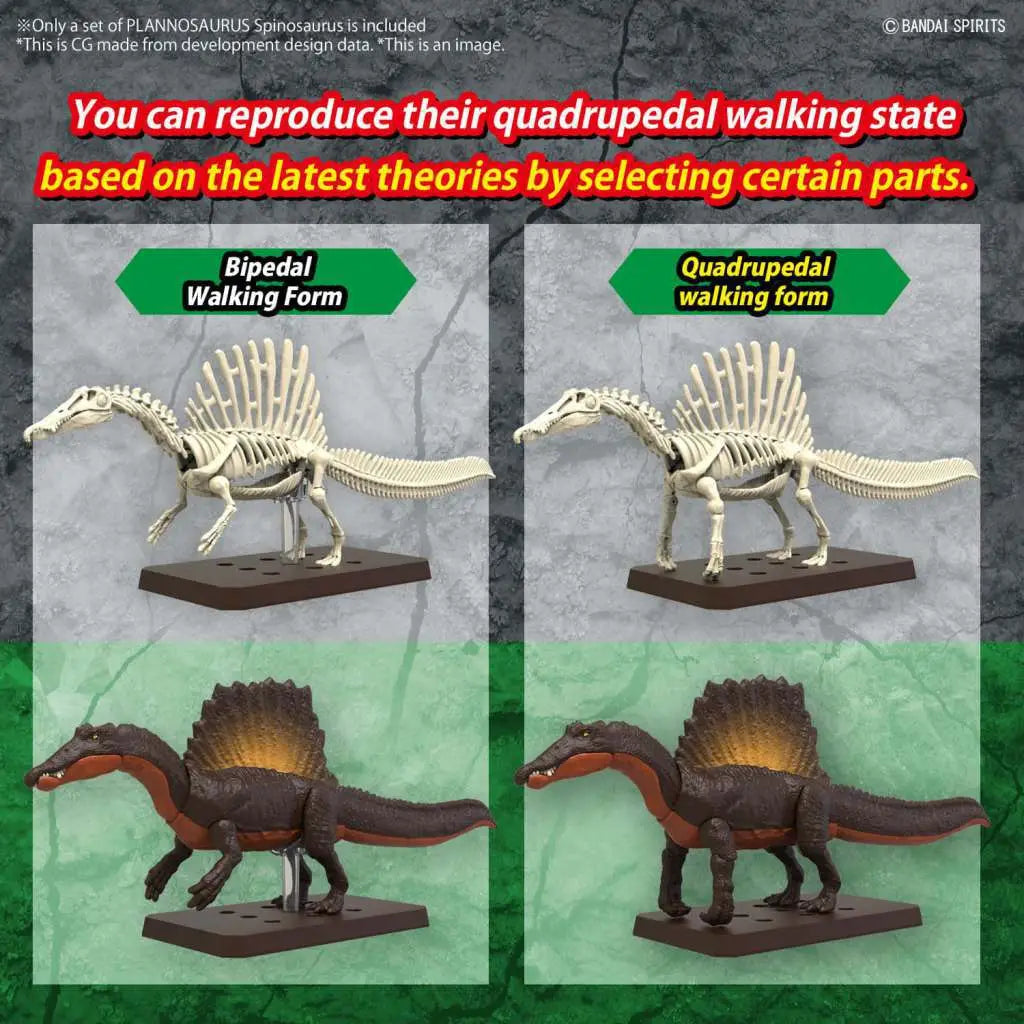 BANDAI PLANNOSAURUS SPINOSAURUS MODEL KIT 12 cm